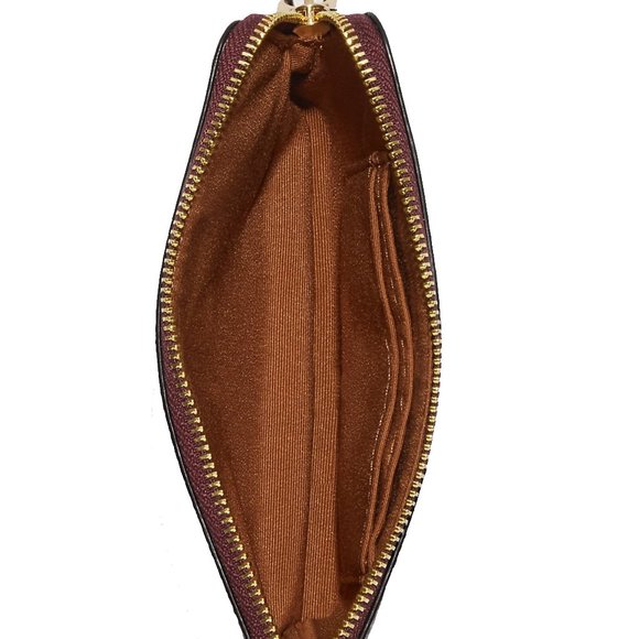 Coach Women's Corner Zip Wristlet In Signature Canvas With Varsity Motif - Picture 3 of 6